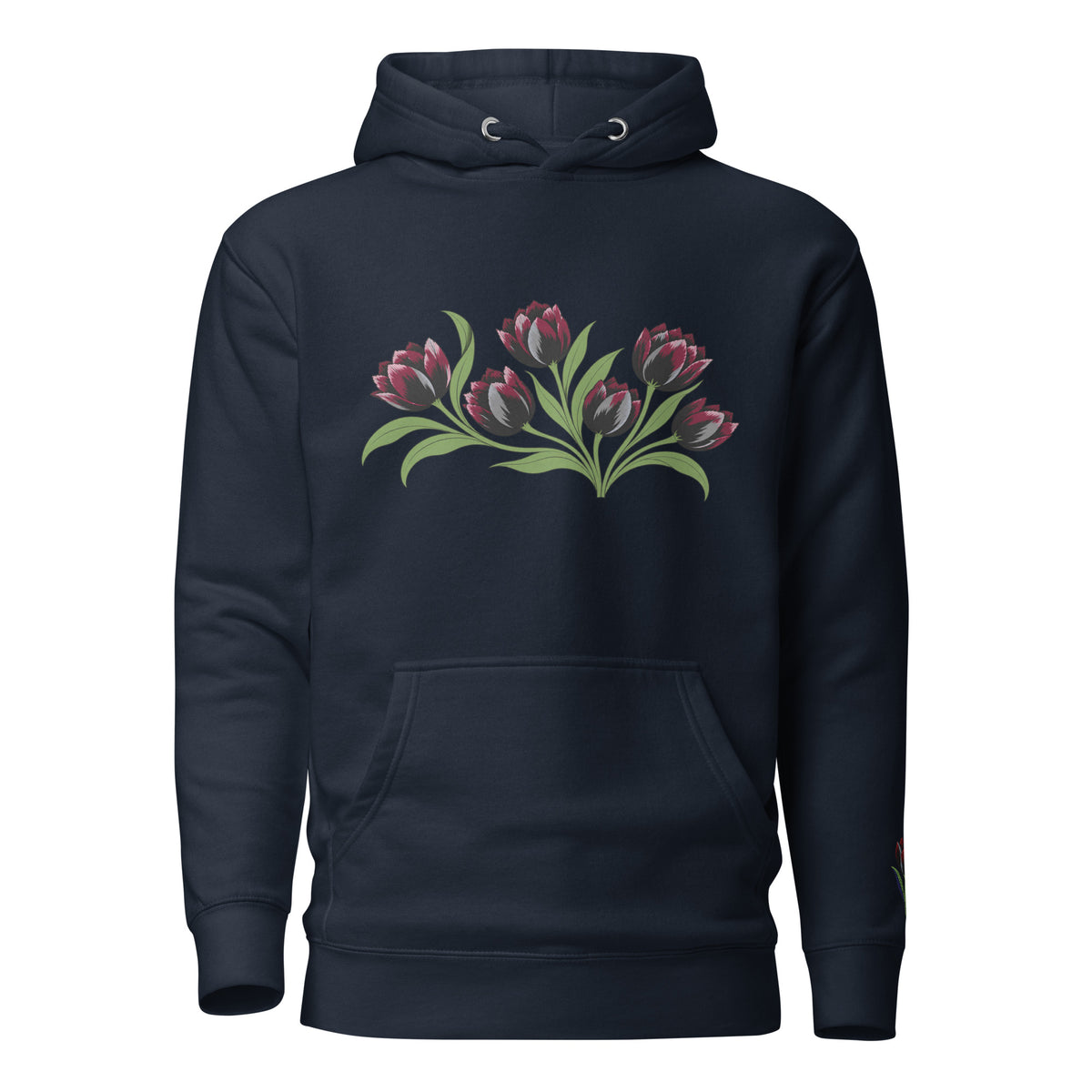 TULVYN Midnight Bloom Hoodie front view