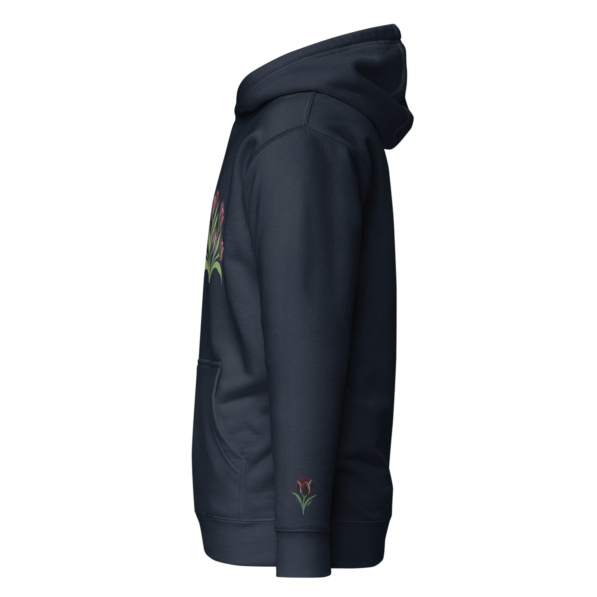 TULVYN Midnight Bloom Hoodie left view